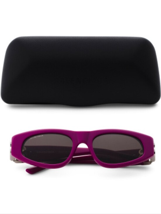 Gorgeous Balenciaga Fuchsia Cat Eye BB Logo Designer Sunglasses BB0095S Nwt